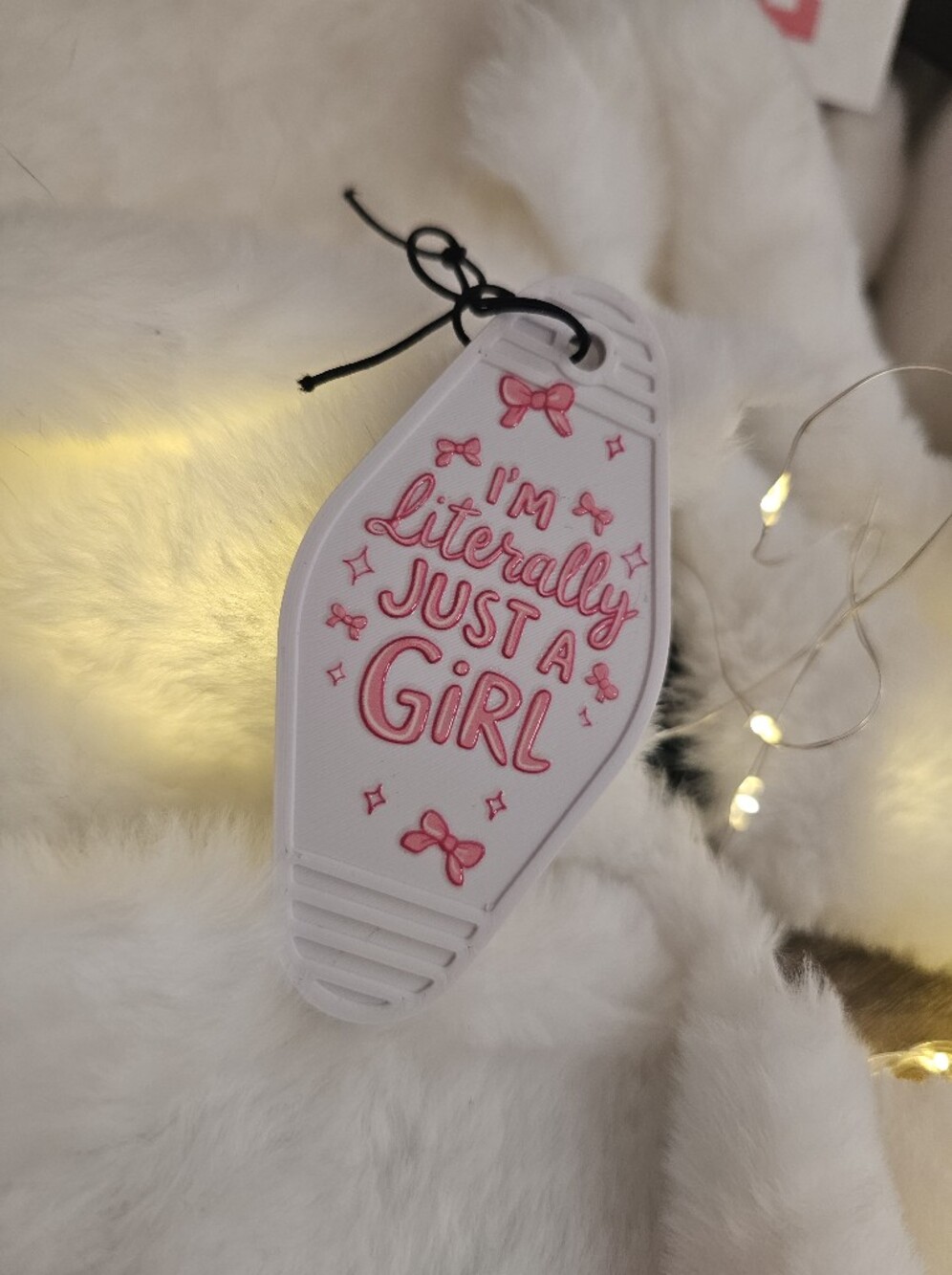 #16 3d Printed Backs Just A Girl Novelty Keychain